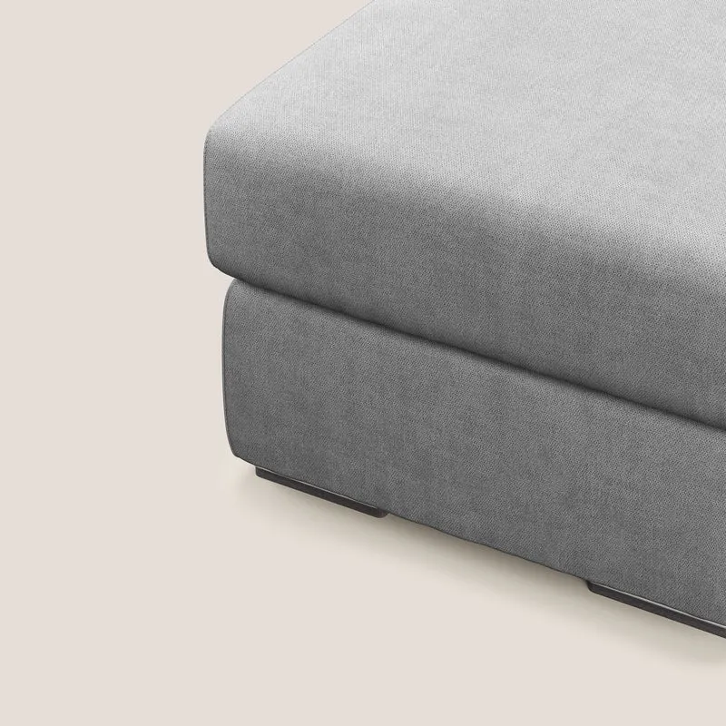 Sun pouf coffre en tissu imperméable T02 gris clair