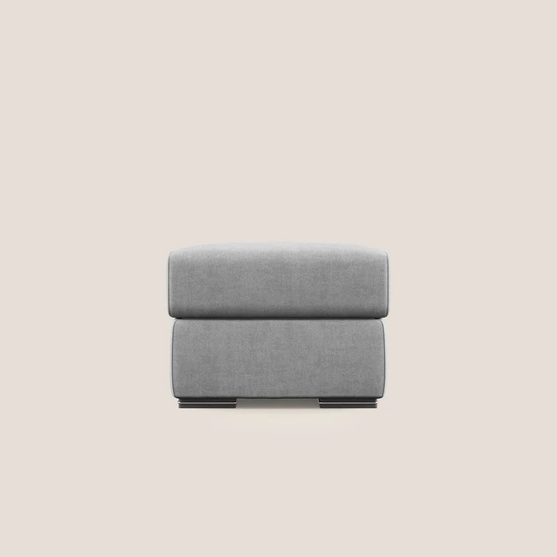 Sun pouf coffre en tissu imperméable T02 gris clair
