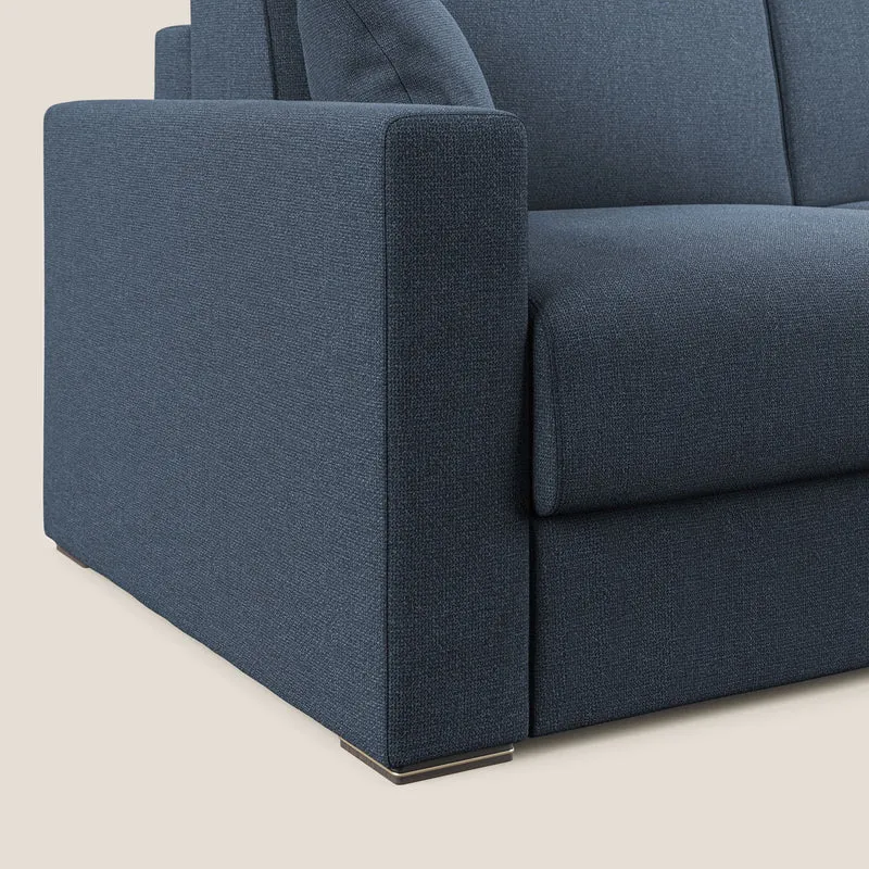 Best canapé-lit d’angle avec méridienne en tissu détachable QuickClean T08 bleu