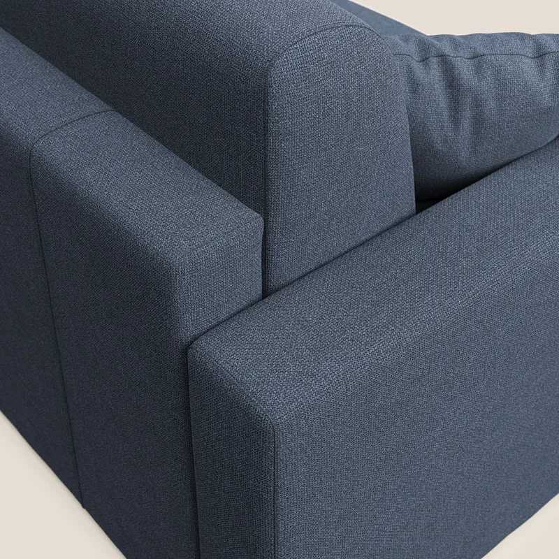 Best canapé-lit d’angle avec méridienne en tissu détachable QuickClean T08 bleu