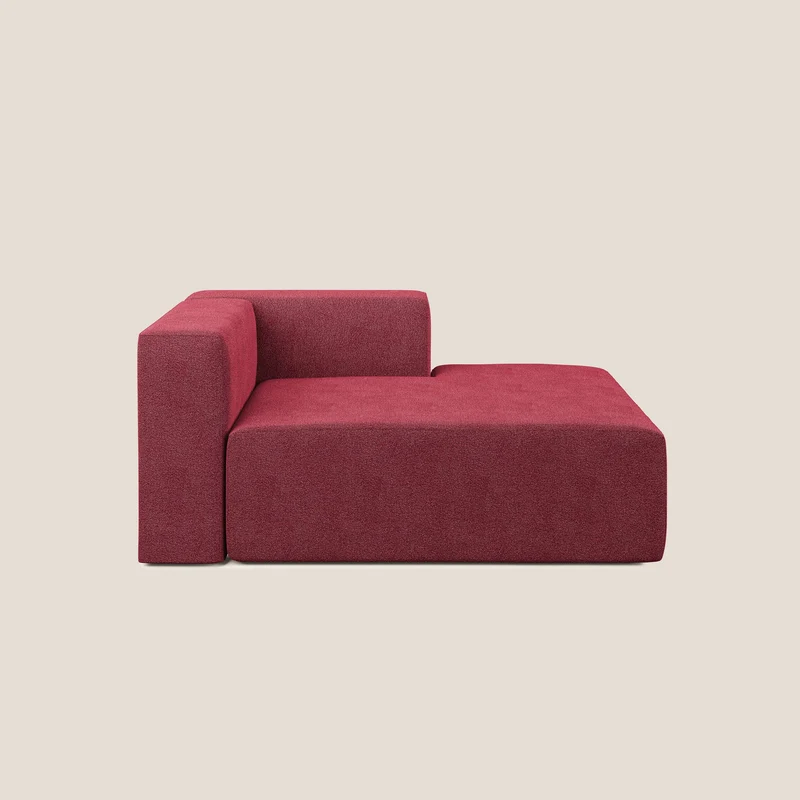 Nettuno module meridiénne en bouclette douce T07 rouge