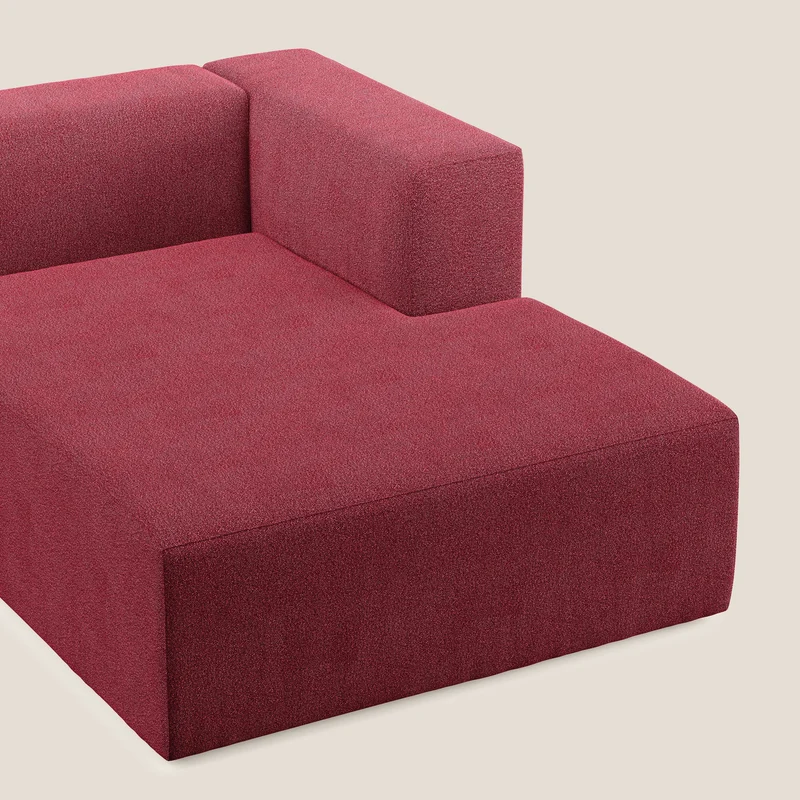 Nettuno module meridiénne en bouclette douce T07 rouge