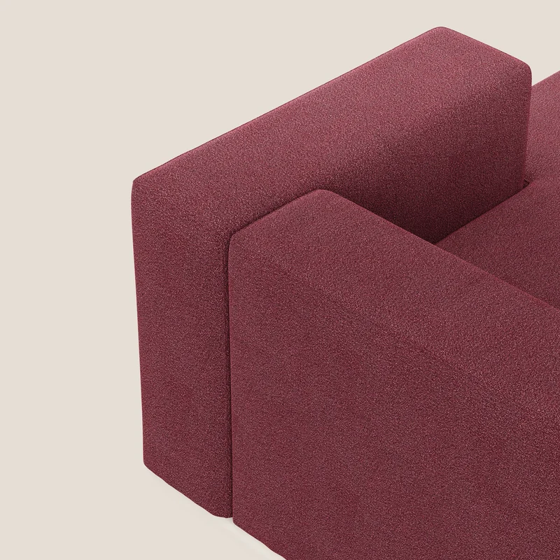Nettuno module meridiénne en bouclette douce T07 rouge
