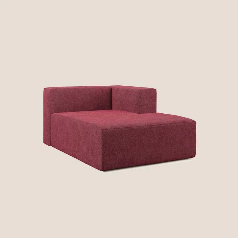 Nettuno module meridiénne en bouclette douce T07 rouge