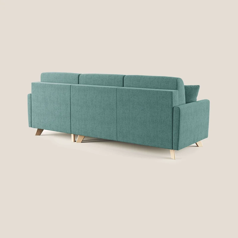 Edgar canapé-lit d’angle en tissu Felis imperméable T03 vert d’eau
