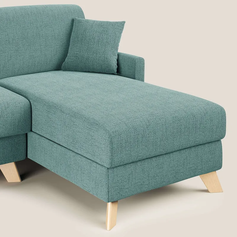 Edgar canapé-lit d’angle en tissu Felis imperméable T03 vert d’eau