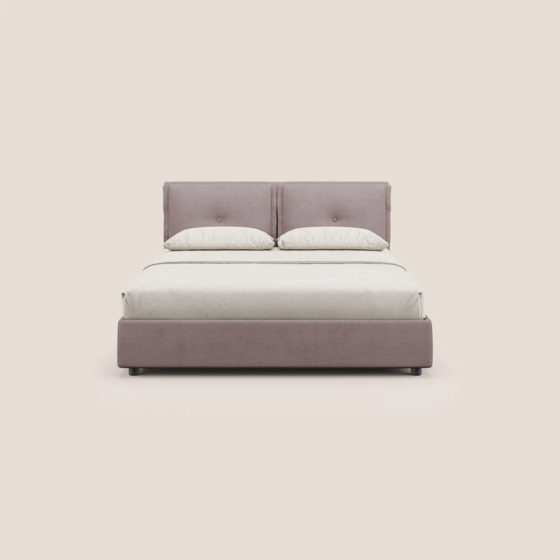 Travis lit coffre avec coussins capitonnés amovibles en tissu imperméable T02 rose