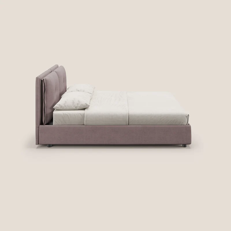 Travis lit coffre avec coussins capitonnés amovibles en tissu imperméable T02 rose