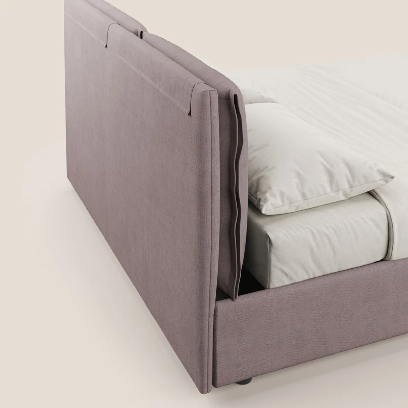 Travis lit coffre avec coussins capitonnés amovibles en tissu imperméable T02 rose