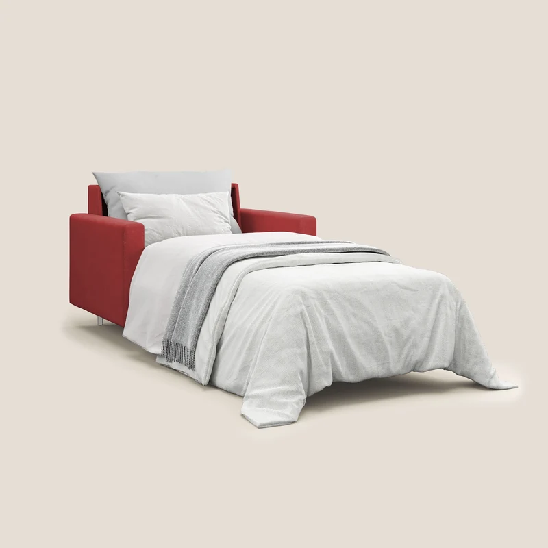 Megan fauteuil convertible en microfibre détachable T11 rouge