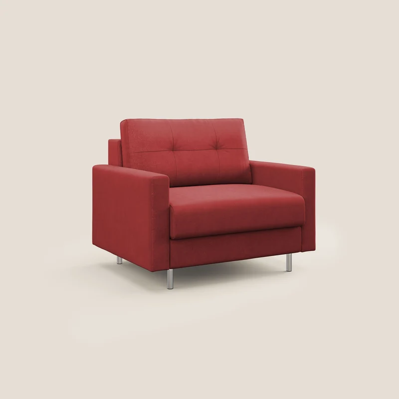 Megan fauteuil convertible en microfibre détachable T11 rouge