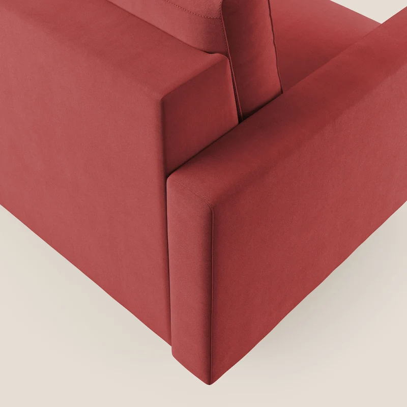 Megan fauteuil convertible en microfibre détachable T11 rouge