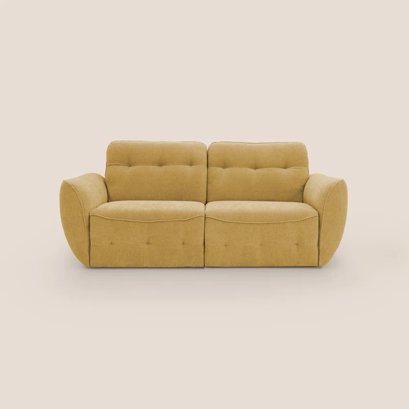 Cerbero canapé 2 ou 3 places en bouclette douce imperméable T07 jaune