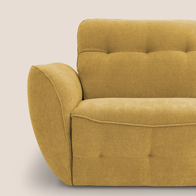 Cerbero canapé 2 ou 3 places en bouclette douce imperméable T07 jaune