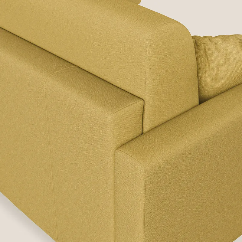 Chris Canapé d'angle 5 places en tissu imperméable T13 jaune
