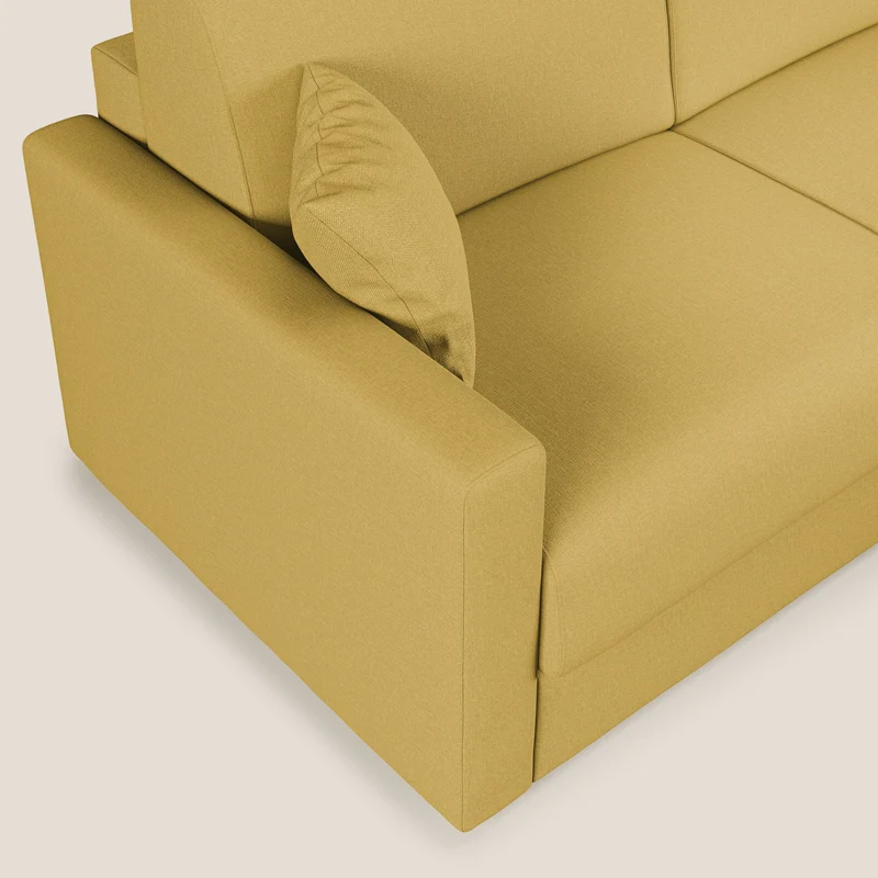 Chris Canapé d'angle 5 places en tissu imperméable T13 jaune