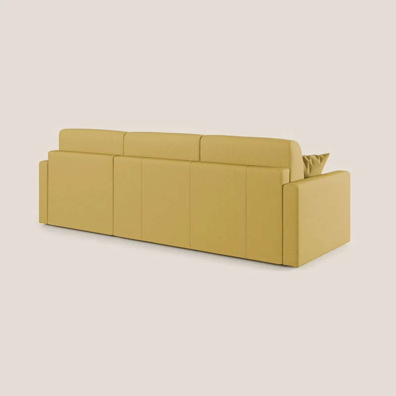 Chris Canapé d'angle 5 places en tissu imperméable T13 jaune