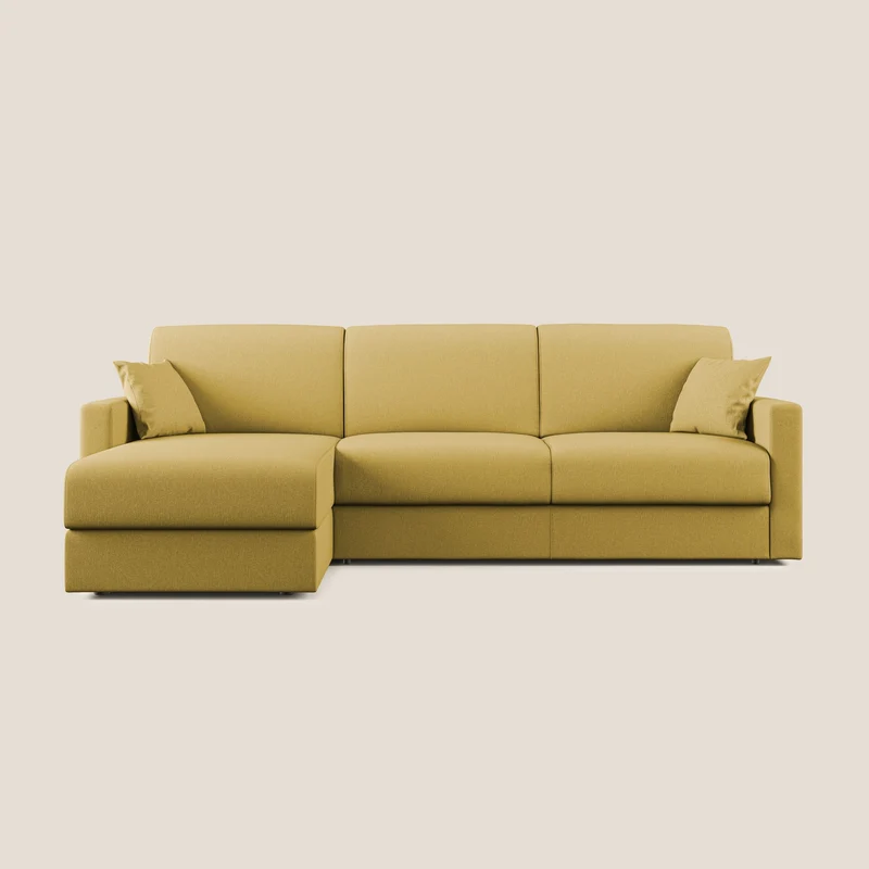Chris Canapé d'angle 5 places en tissu imperméable T13 jaune