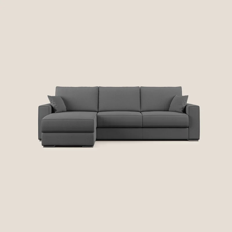 Dream Canapé convertible d'angle en tissu détachable T05 anthracite