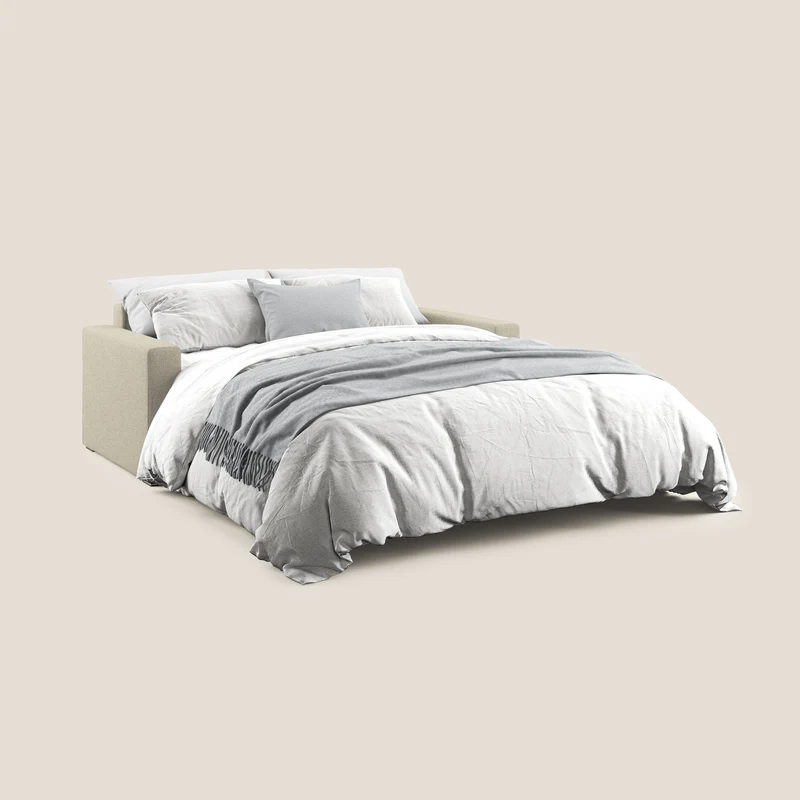 Best canapé-lit double en tissu détachable antitache QuickClean T08 panna
