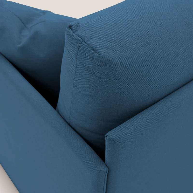 Brera Canapé duplex avec lits jumeaux et tissu effet coton imperméable T13 bleu