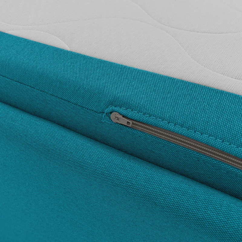 Durini Canapé duplex avec lits jumeaux et tissu effet coton imperméable T13 azur