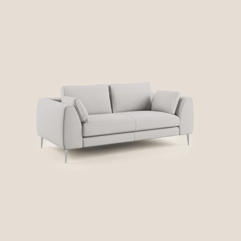Plano canapé moderne en microfibre technique détachable T11 gris clair