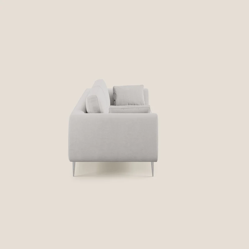 Plano canapé moderne en microfibre technique détachable T11 gris clair
