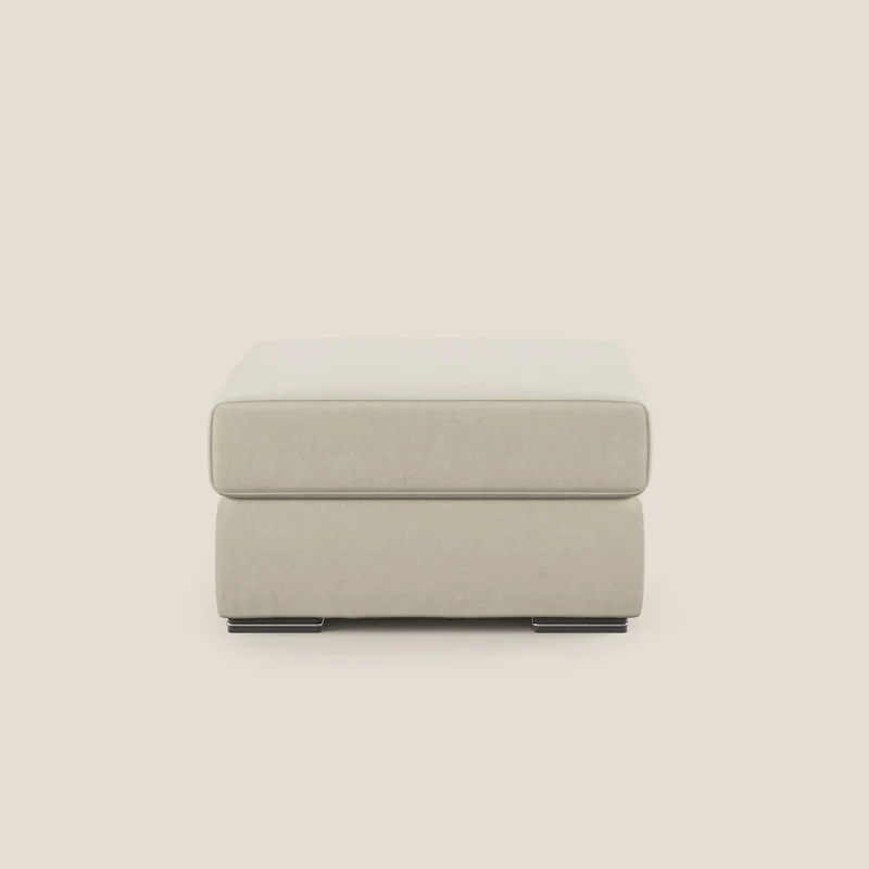Sun pouf coffre en microfibre détachable T11 crème