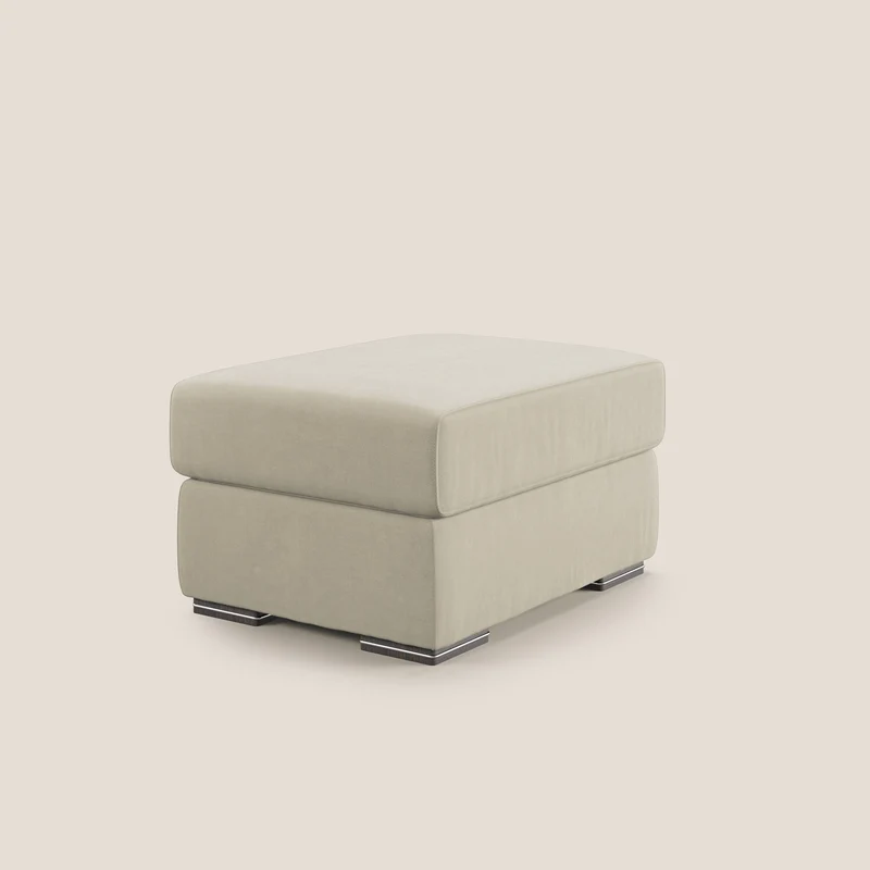 Sun pouf coffre en microfibre détachable T11 crème