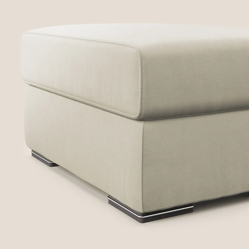 Sun pouf coffre en microfibre détachable T11 crème