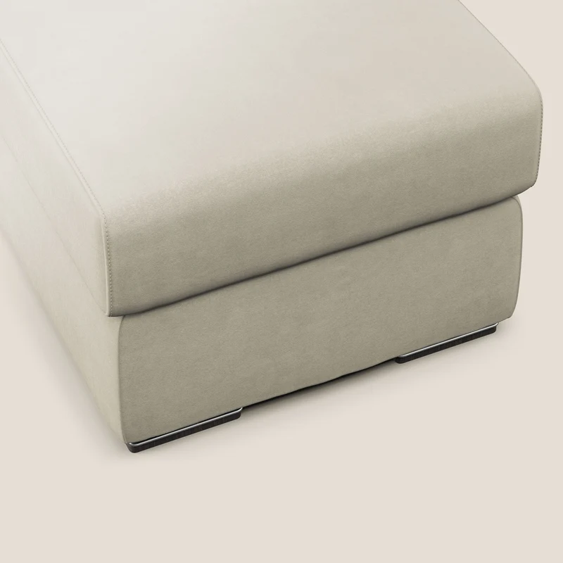 Sun pouf coffre en microfibre détachable T11 crème