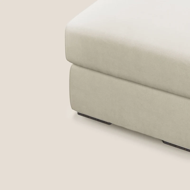 Sun pouf coffre en microfibre détachable T11 crème