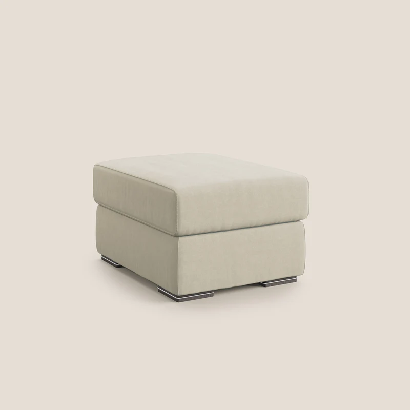 Sun pouf coffre en microfibre détachable T11 crème