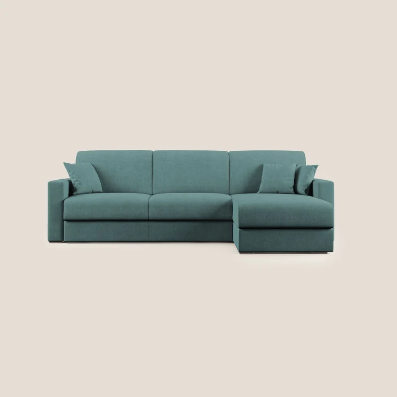 Best canapé-lit d’angle en tissu imperméable T02 pétrole
