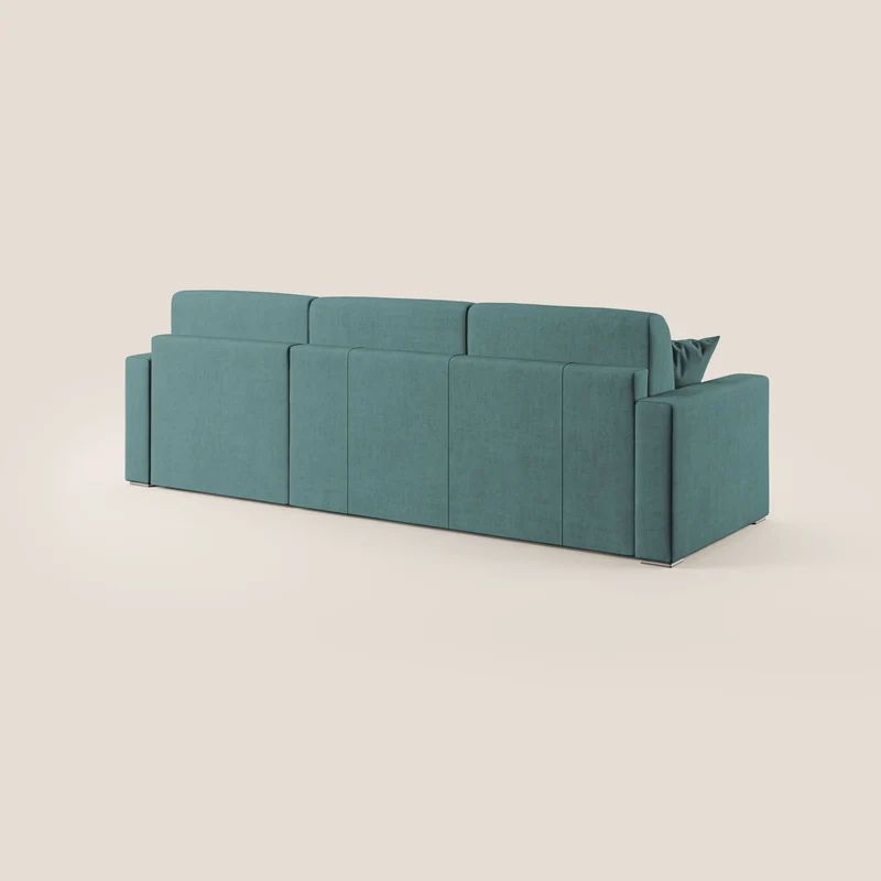 Best canapé-lit d’angle en tissu imperméable T02 pétrole