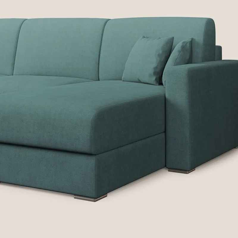 Best canapé-lit d’angle en tissu imperméable T02 pétrole