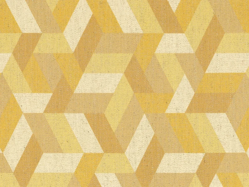 Unreal coussins à fantaisie géométriques en tissu hydrofuge jaune
