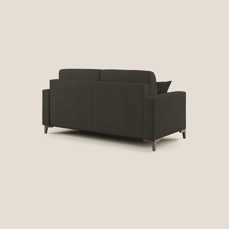 Kafka canapé lit convertible en tissu doux imperméable T02 noir