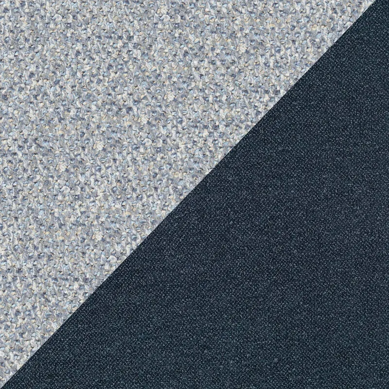 Soleil lit rembourré design avec pieds hauts en métal en bouclette détachable T12 bleu gris