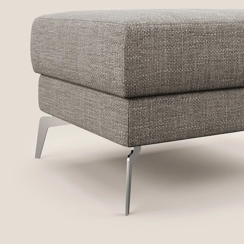 Star Pouf avec pieds hauts en tissu imperméable doux entrelacé T06 Taupe tortora