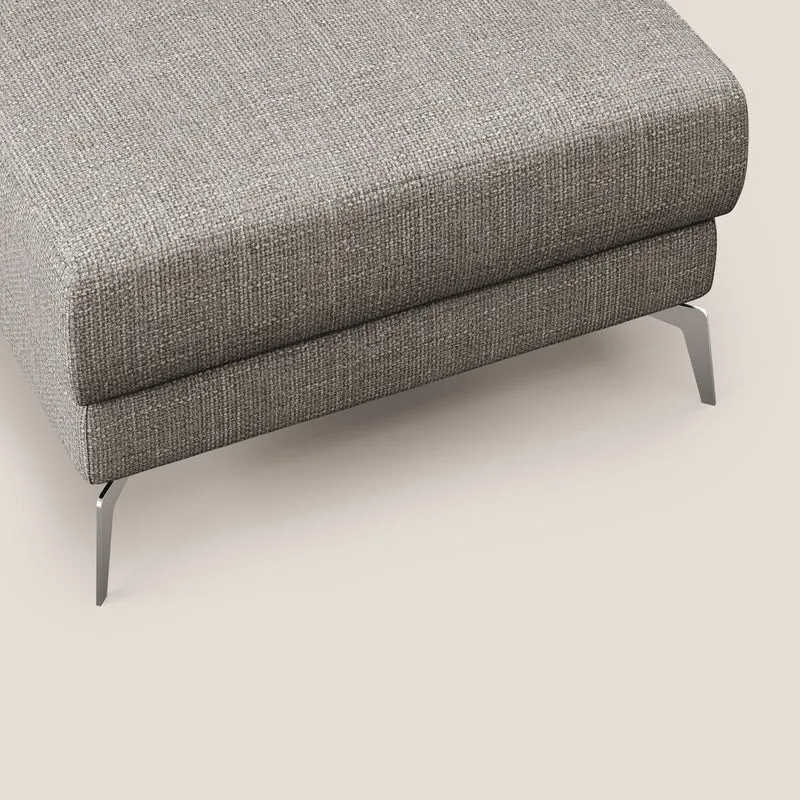 Star Pouf avec pieds hauts en tissu imperméable doux entrelacé T06 Taupe tortora