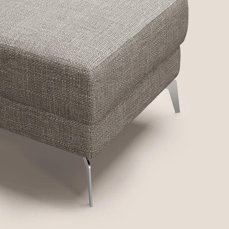 Star Pouf avec pieds hauts en tissu imperméable doux entrelacé T06 Taupe tortora