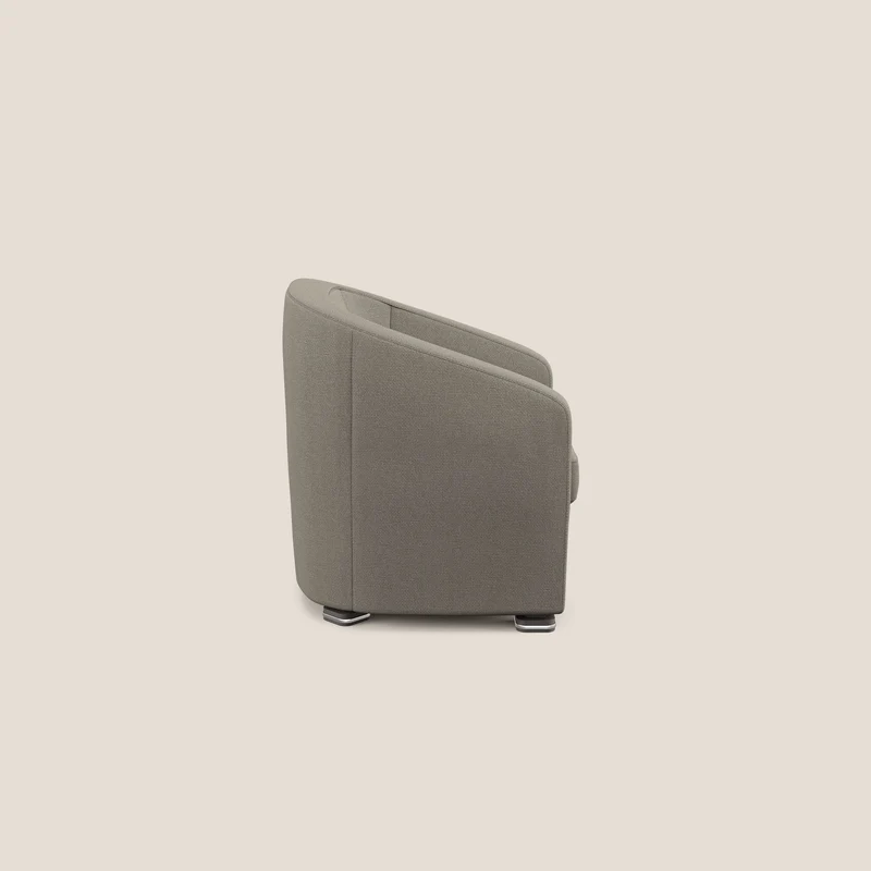 Cloe Fauteuil en tissu détachable à l'eau QuickClean T08 Taupe tortora