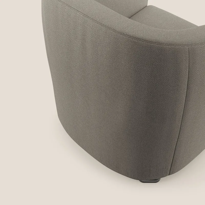 Cloe Fauteuil en tissu détachable à l'eau QuickClean T08 Taupe tortora