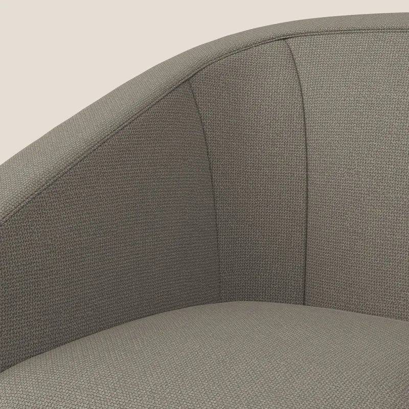 Cloe Fauteuil en tissu détachable à l'eau QuickClean T08 Taupe tortora