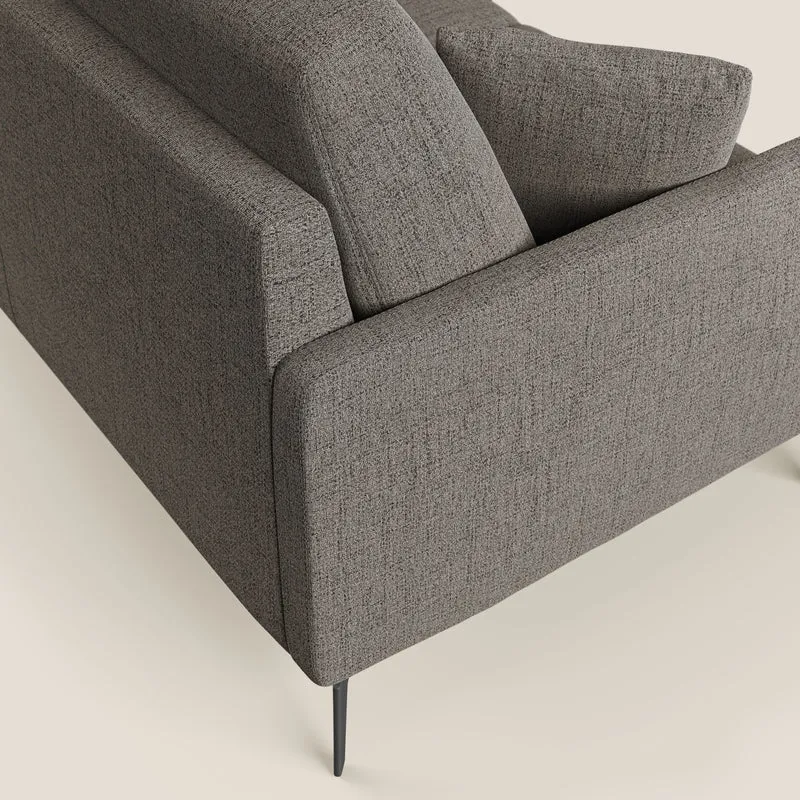 Saturno canapé d'angle moderne en tissu doux imperméable T03 taupe