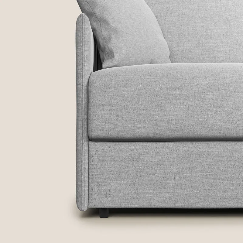 Evans canapé lit convertible en tissu recyclé gris