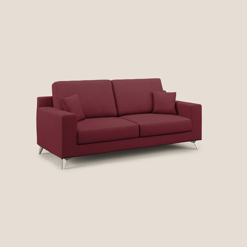 Michael Canapé en tissu imperméable antitache T03 rouge