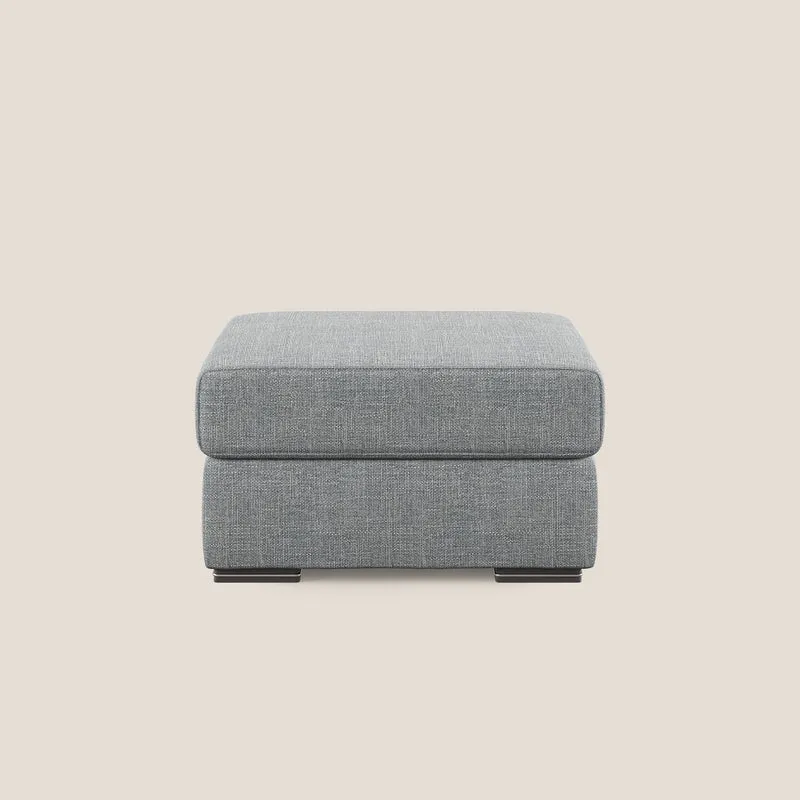 Sun pouf coffre en tissu imperméable doux entrelacé T06 gris